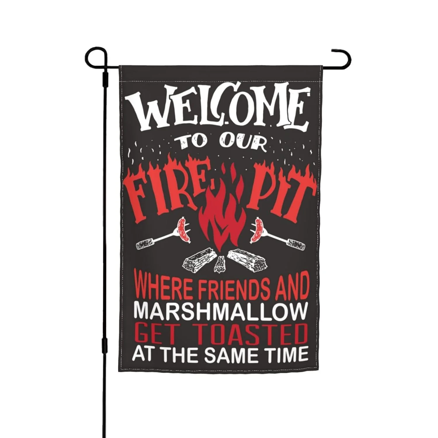 Welcome To Our Fire Pit Garden Flag Welcome Party Outdoor Outside Decorations Picks Home House Garden Yard Decor