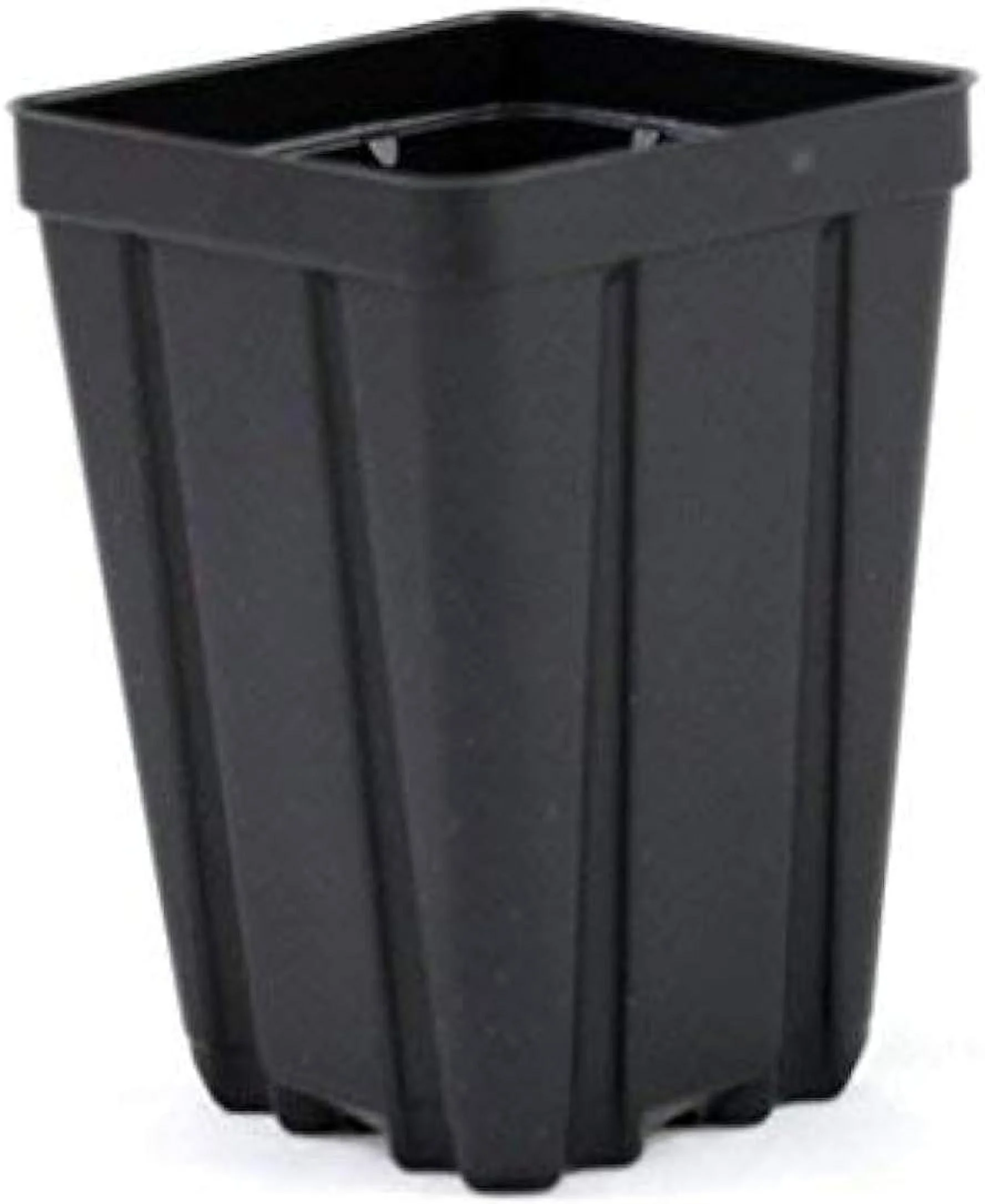 Grower's Solution Square Greenhouse Pots 3.5 inch x 5 inch- Black - Plastic - Deep - Qty 50