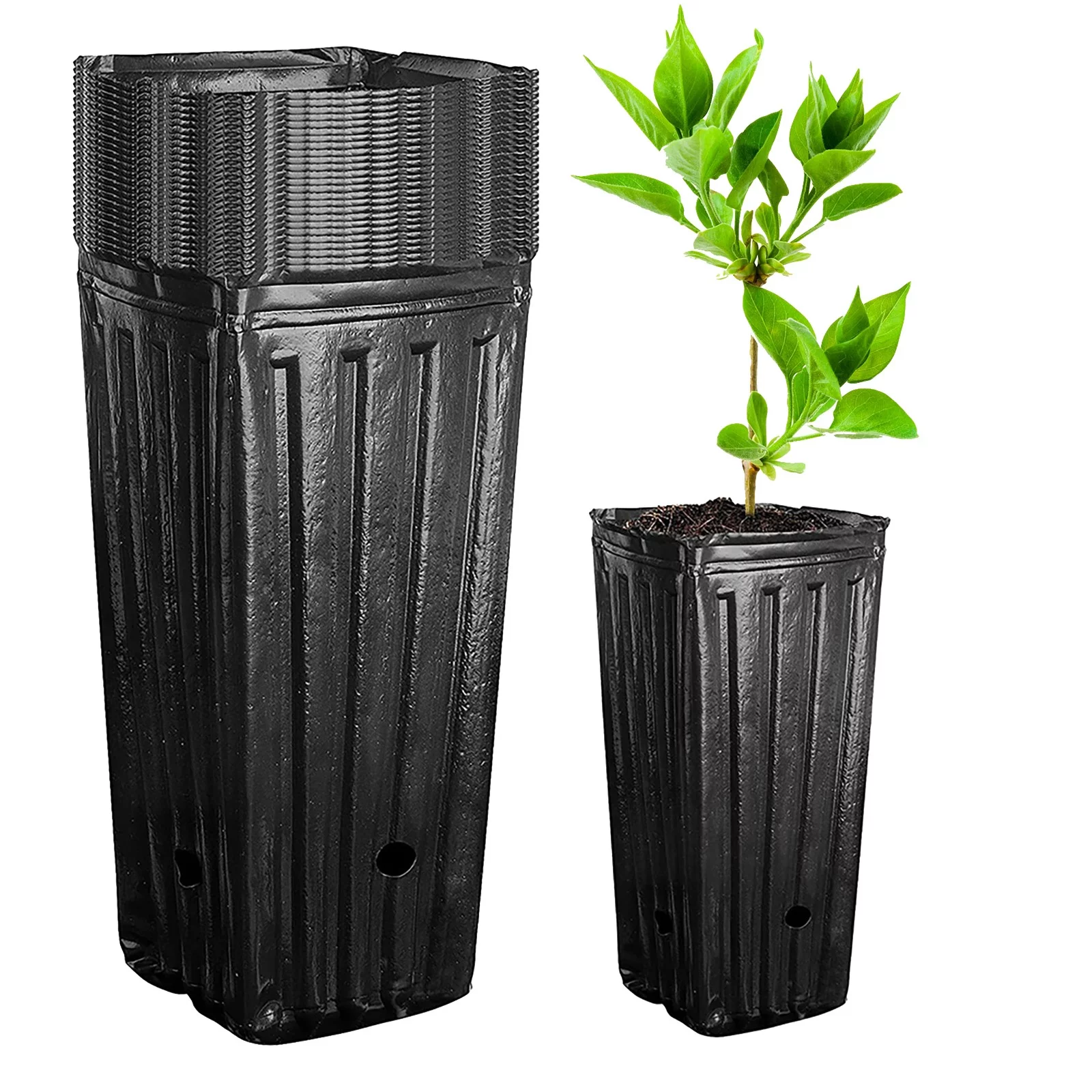 20 Pcs Plastic Deep Nursery Treepots,7.8\