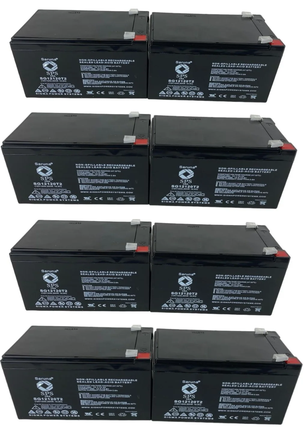 SPS Brand 12V 12Ah Replacement Battery (SG12120T2) for John Deere Old Gator Lawn and Garden (16 Pack)
