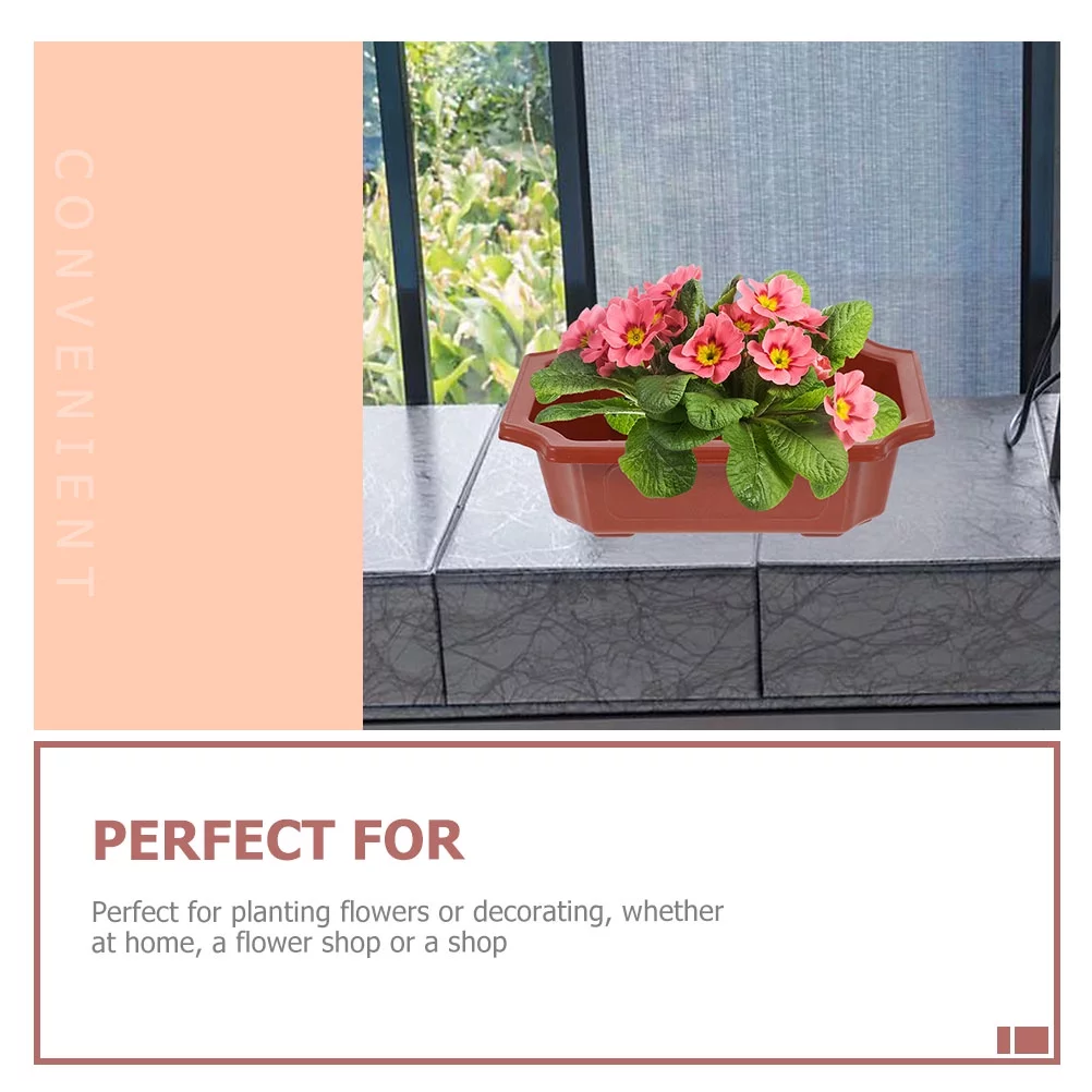 6 Pcs Flowerpot Pots for Plants Succulent Nursery Plastic Flowerpots Gardening Large Planter Planting Holder Landscape