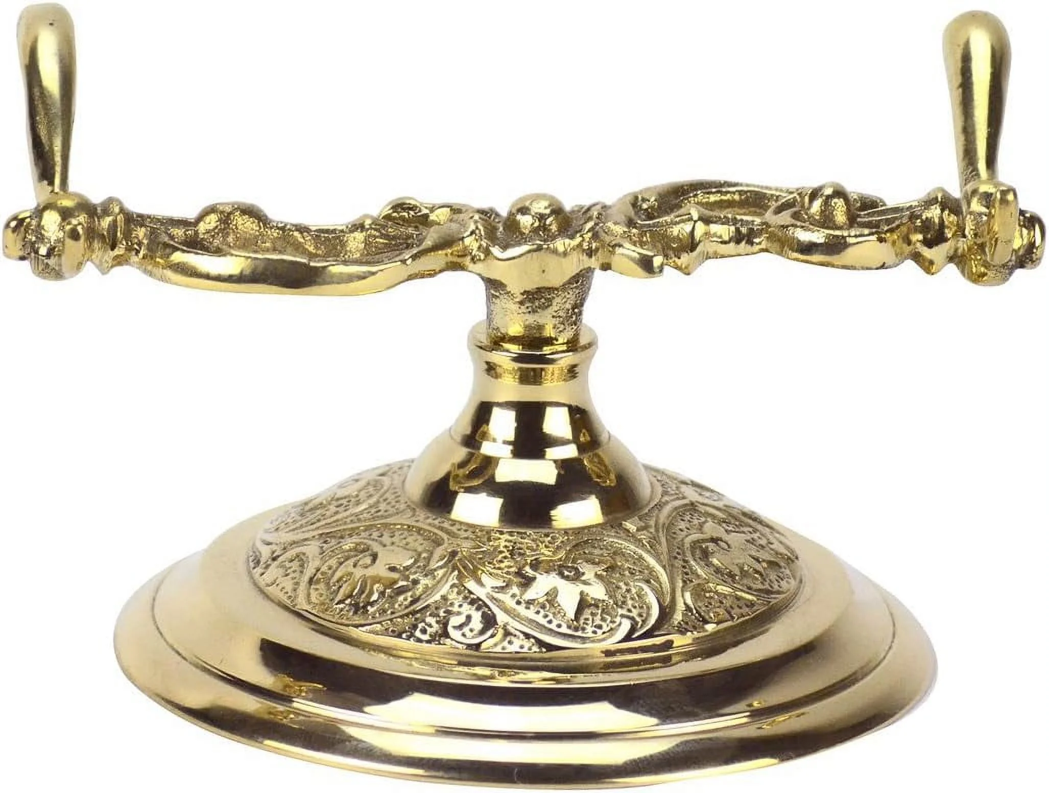 Treasure Gurus Antique Ornate Golden Brass Fountain Writing  Stand