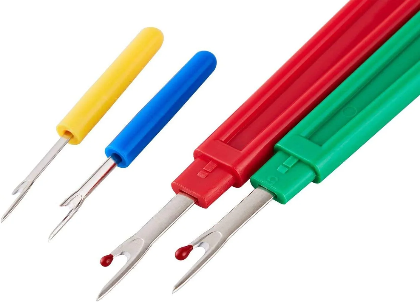 Seam Ripper, Sewing Stitch Ripper and Thread Remover Tool Kit, 2Big+2Small Thread Cutter and 1 Thread Snips (Red)