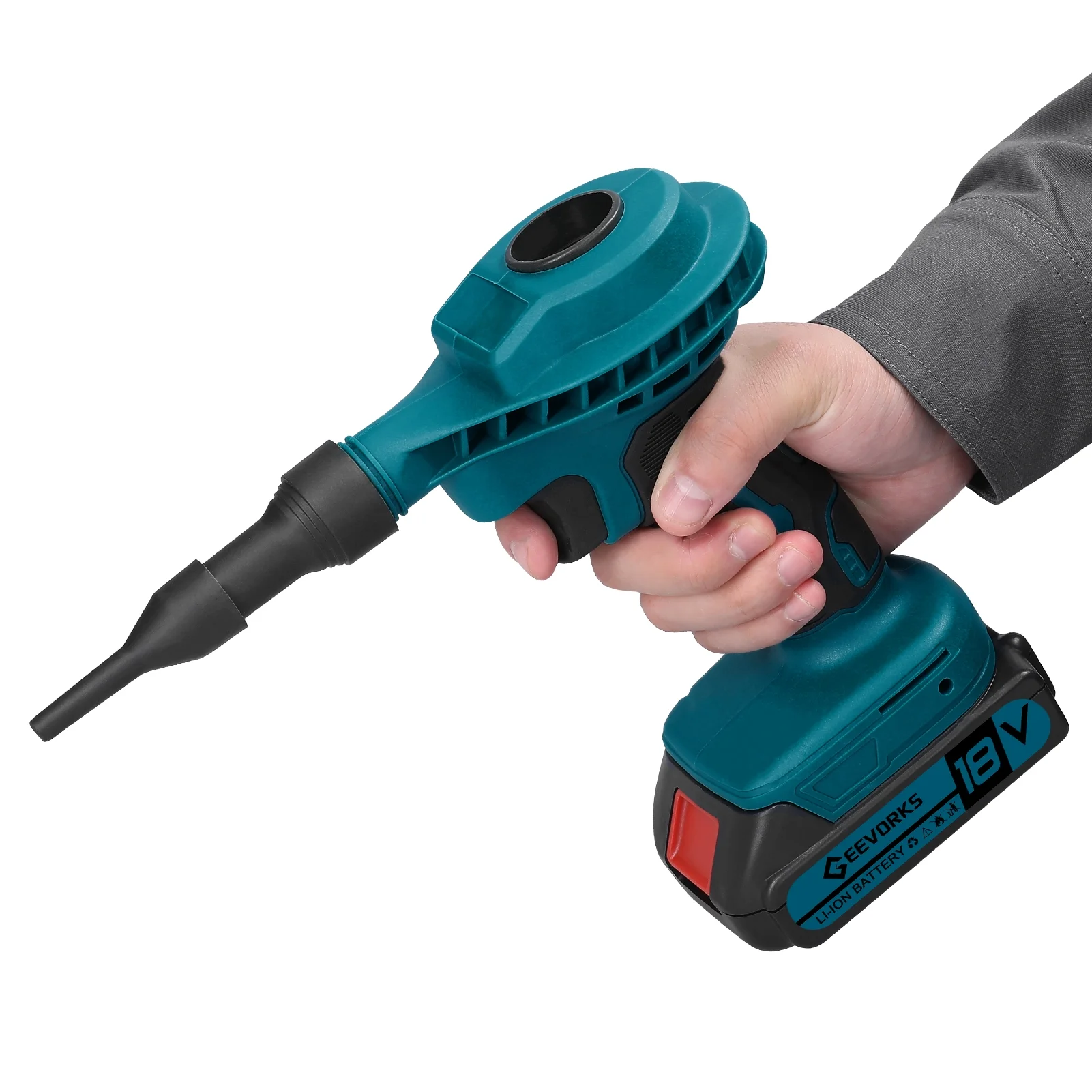 Geevorks Electric portable dust blower,Tool Battery Snow Handheld Battery Fan Handheld Wind Air Blower Motor Blower Wind Blower Brushed Motor Portable Blower Cleaner Brushed Motor Blower Blowerpower