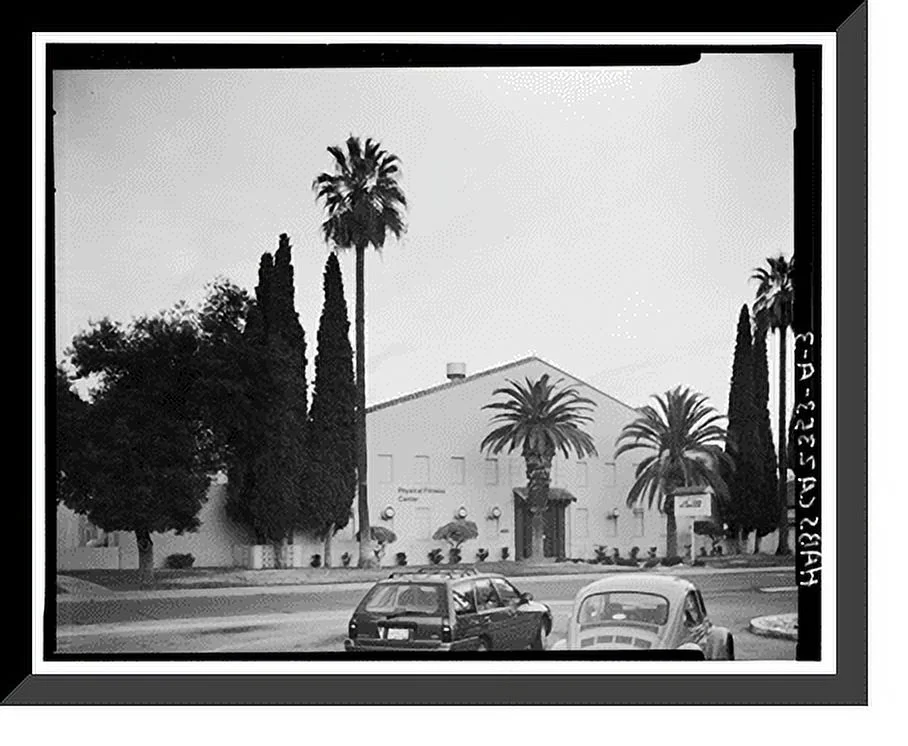 Historic Framed Print, March Air Force Base, March Field, Gymnasium, DeKay Avenue, Moreno Valley, Riverside County, CA - 3, 17-7/8