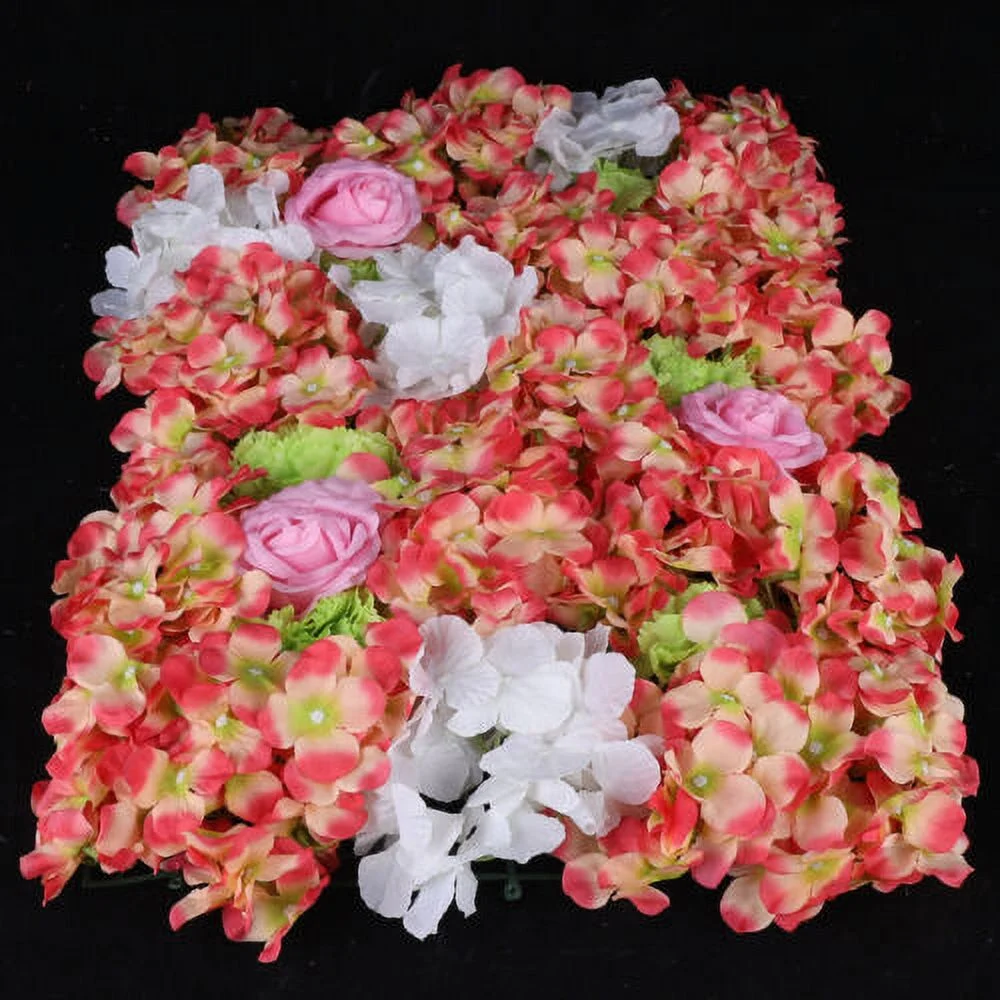 6 Pack Artificial Fake Flower Hydrangea Wall Panel Banquet Wedding Backdrop Wall