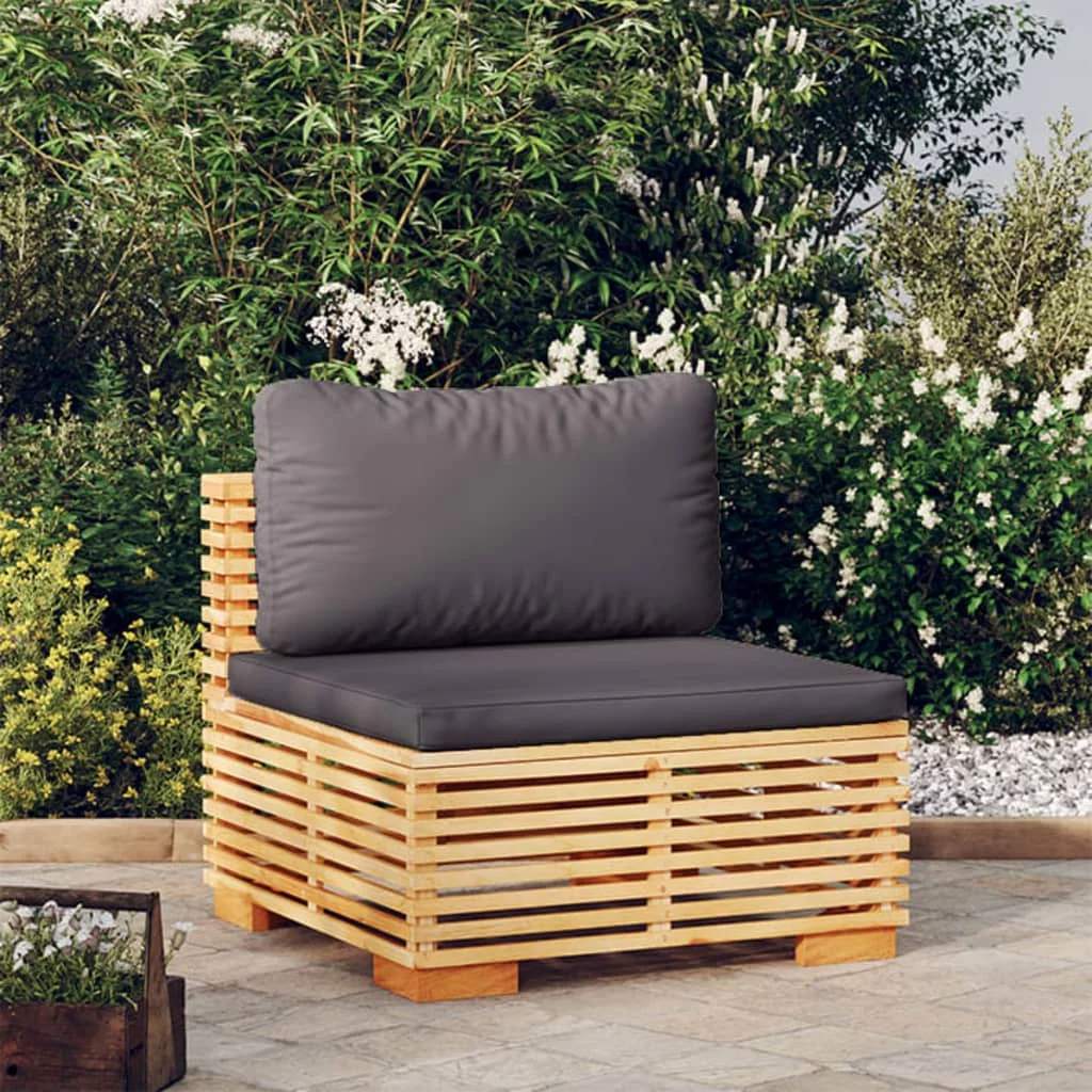 Andoer parcel,Cushions Wood Teak With Dark Cushions Sofa With Dark Patio Middle Sofa Middle Sofa With Dark Cushions Wood