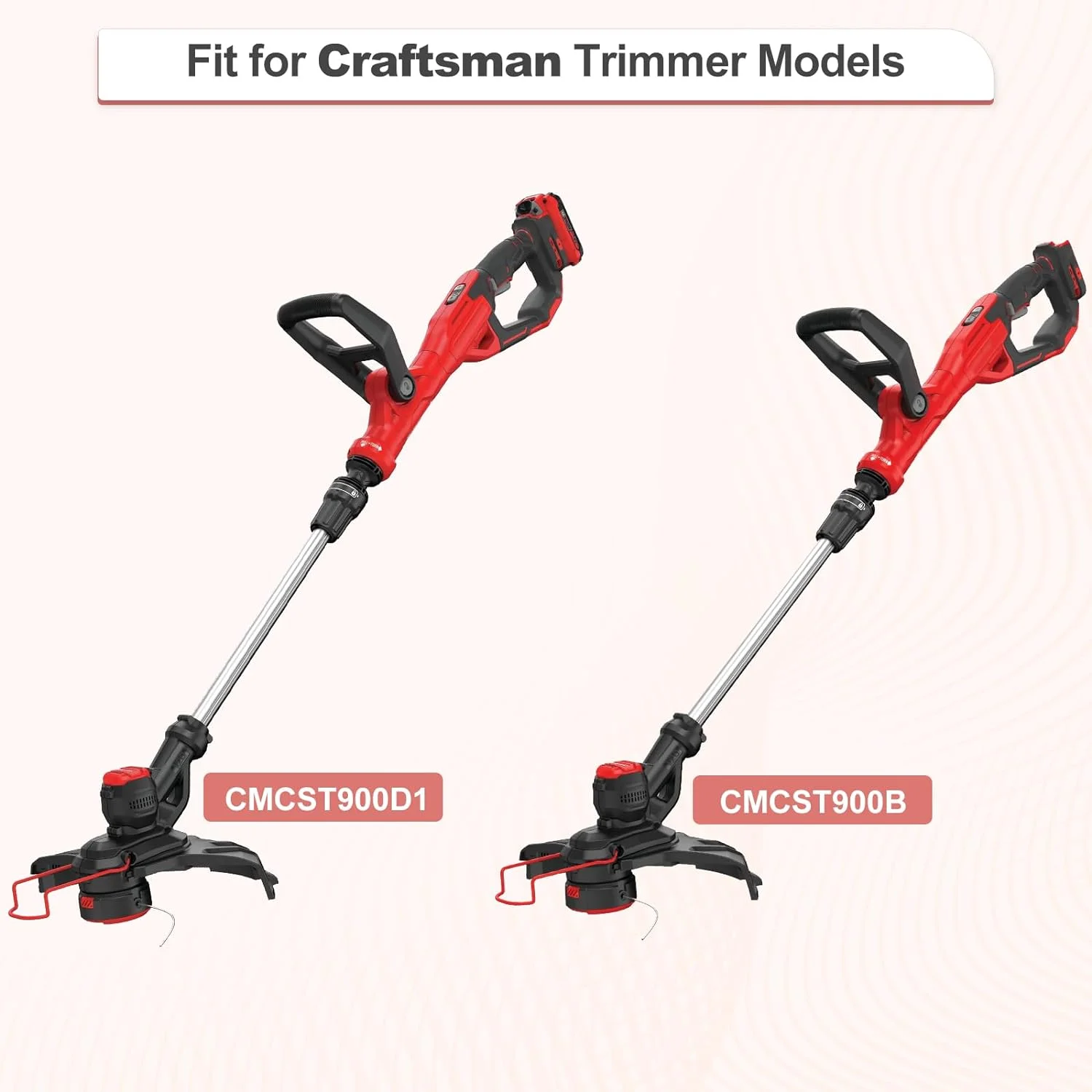 3-Pack Weed Eater String, Compatible with Craftsman String Trimmer CMCST900D1, CMCST900B, CMESTA900, CMESTE920, 0.065 Inch String Trimmer Line Replacement CMZST0653