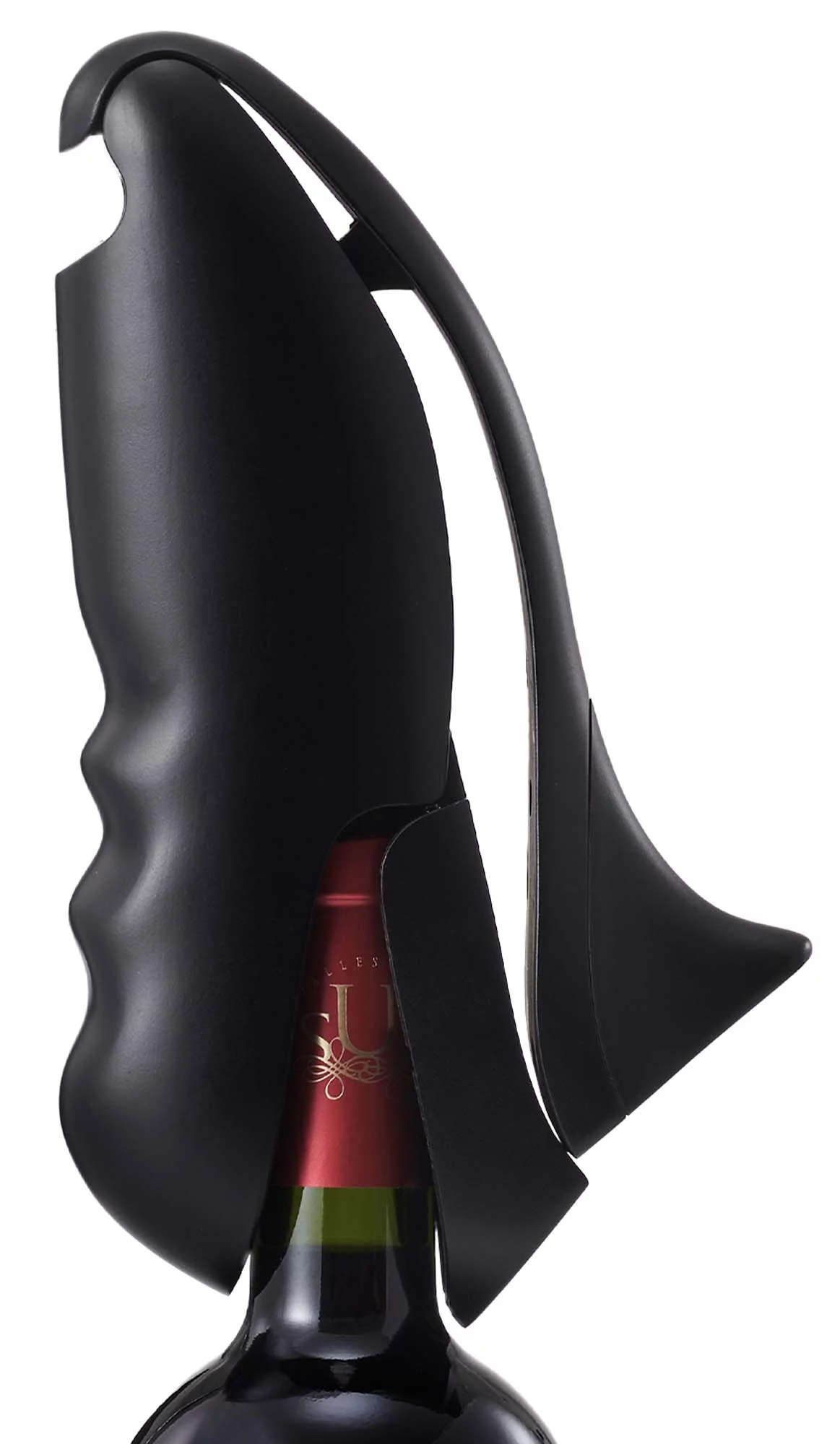 Stiletto Wine Opener by Vintorio - Steel Vertical Lever Corkscrew with Metal Body and Extra Spiral