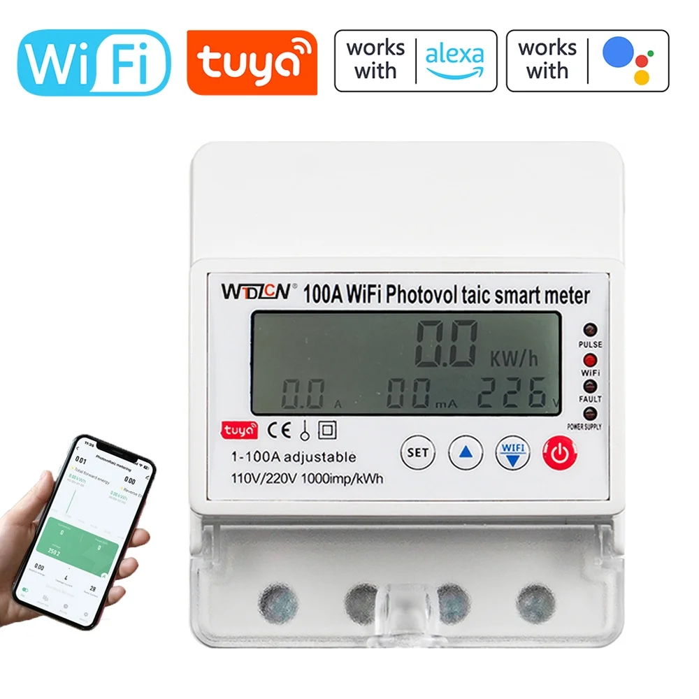 Pinnaco WiFi Intelligent Photovoltaic Meter Breaker Timer for Efficient Solar Power Monitoring
