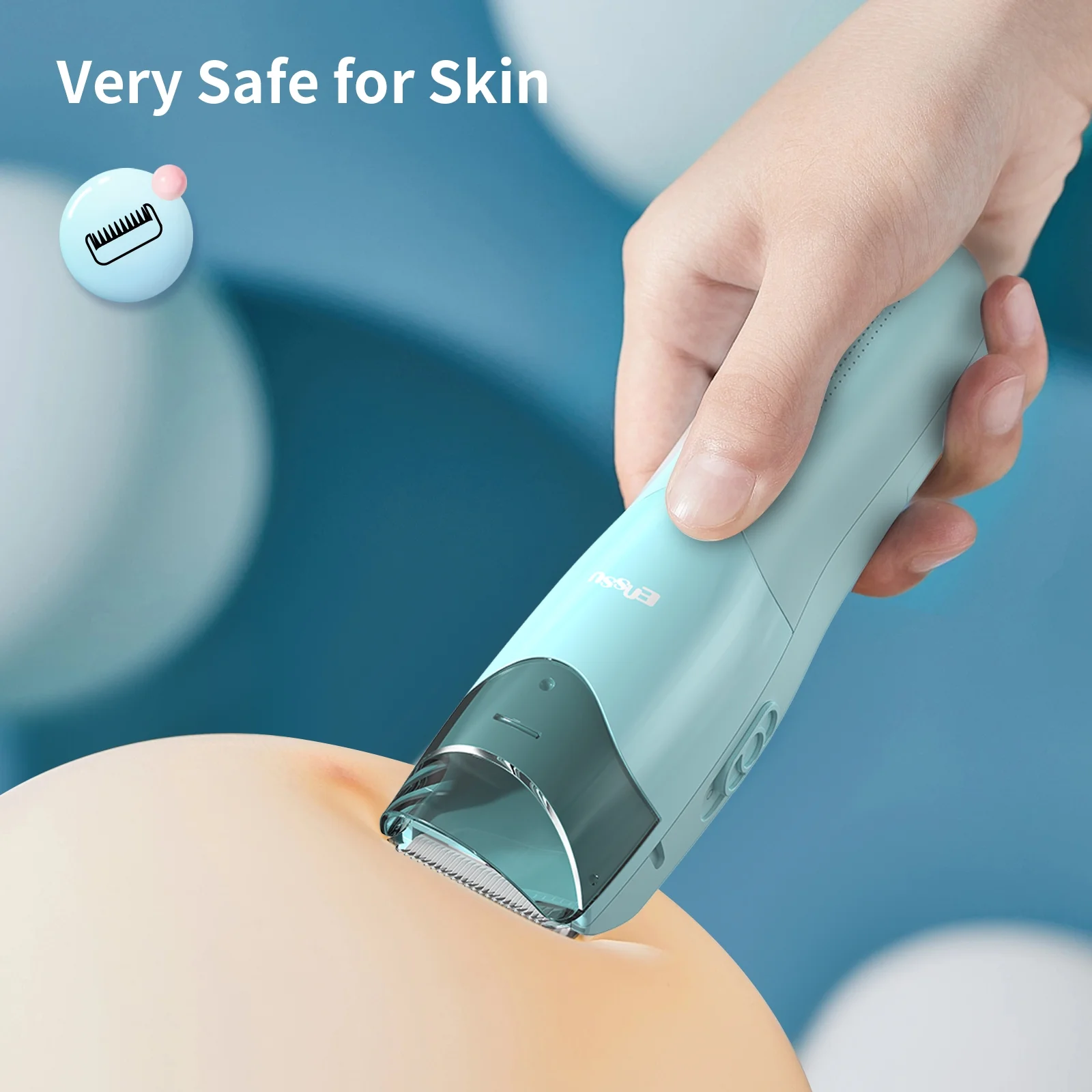 Enssu Cordless Hair Trimmer for Babies and Children with Vacuum Suction