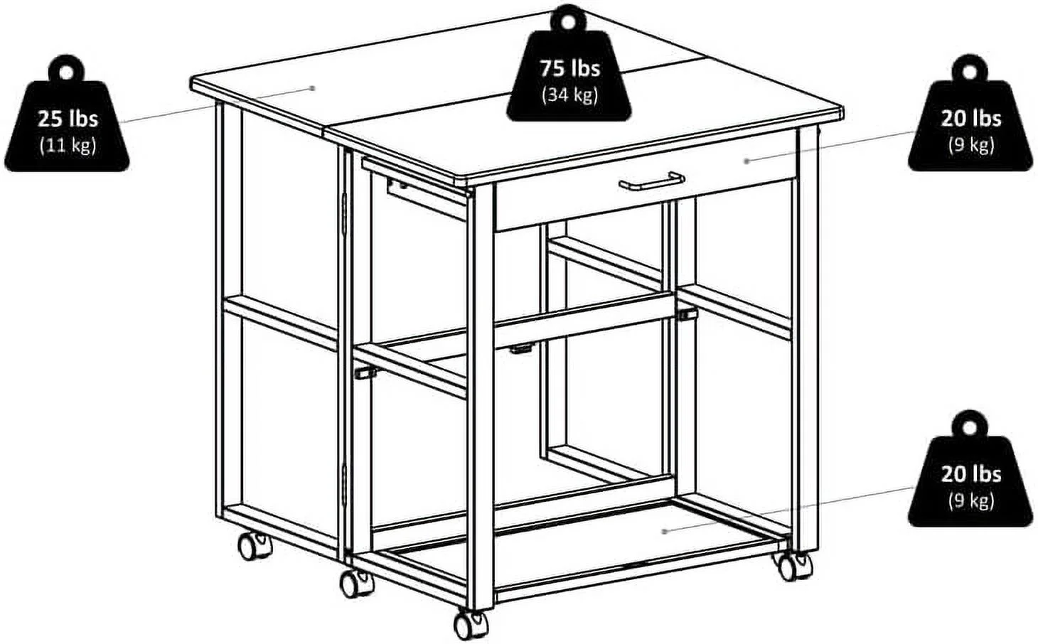 Transitional Solid Wood Drop Leaf Dining Set In Walnut