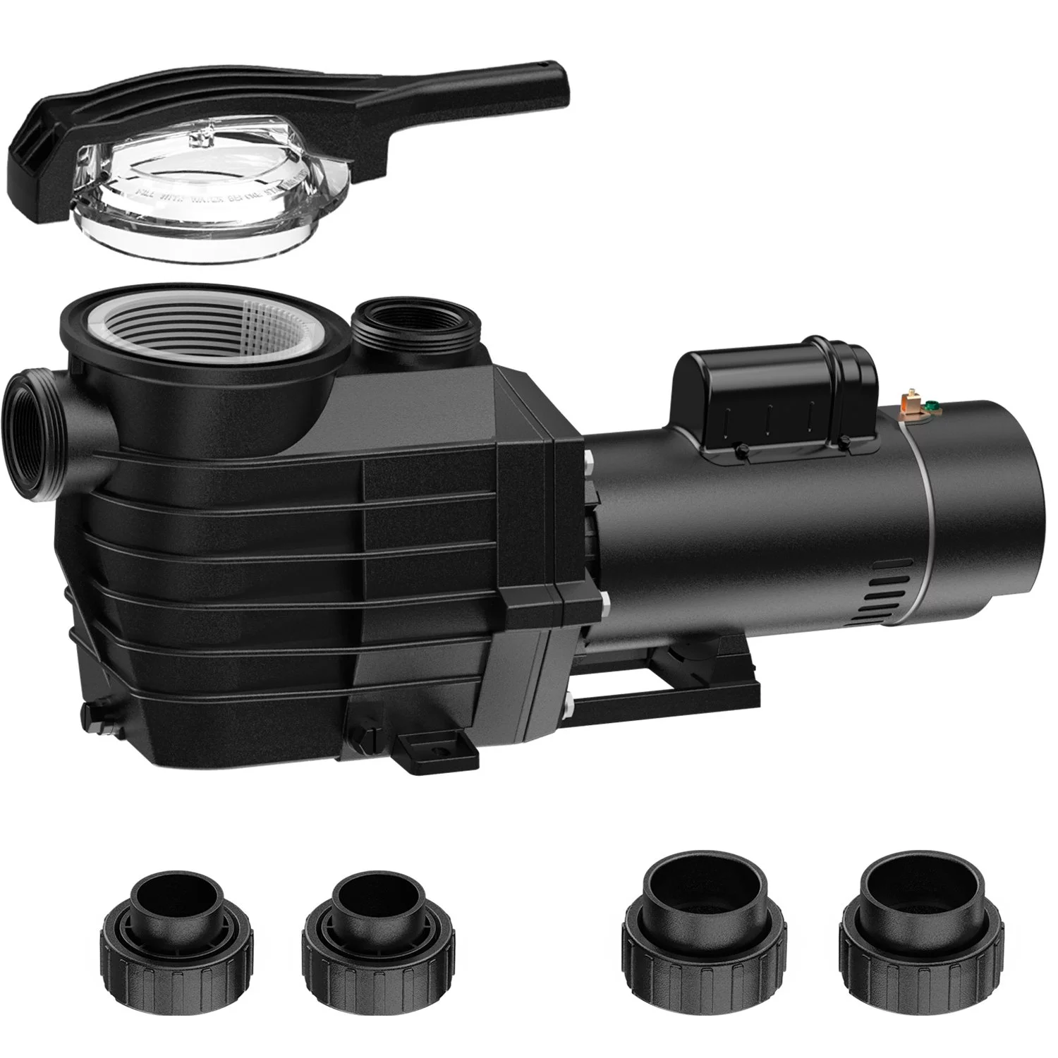 2.5HP 6420GPH In/Above Ground Swimming Pool Pumps,1900W 3450RPM/1725RPM Dual Speed Self-Priming Pump for Spa Bathtub Irrigation,High Flow and Energy Saving