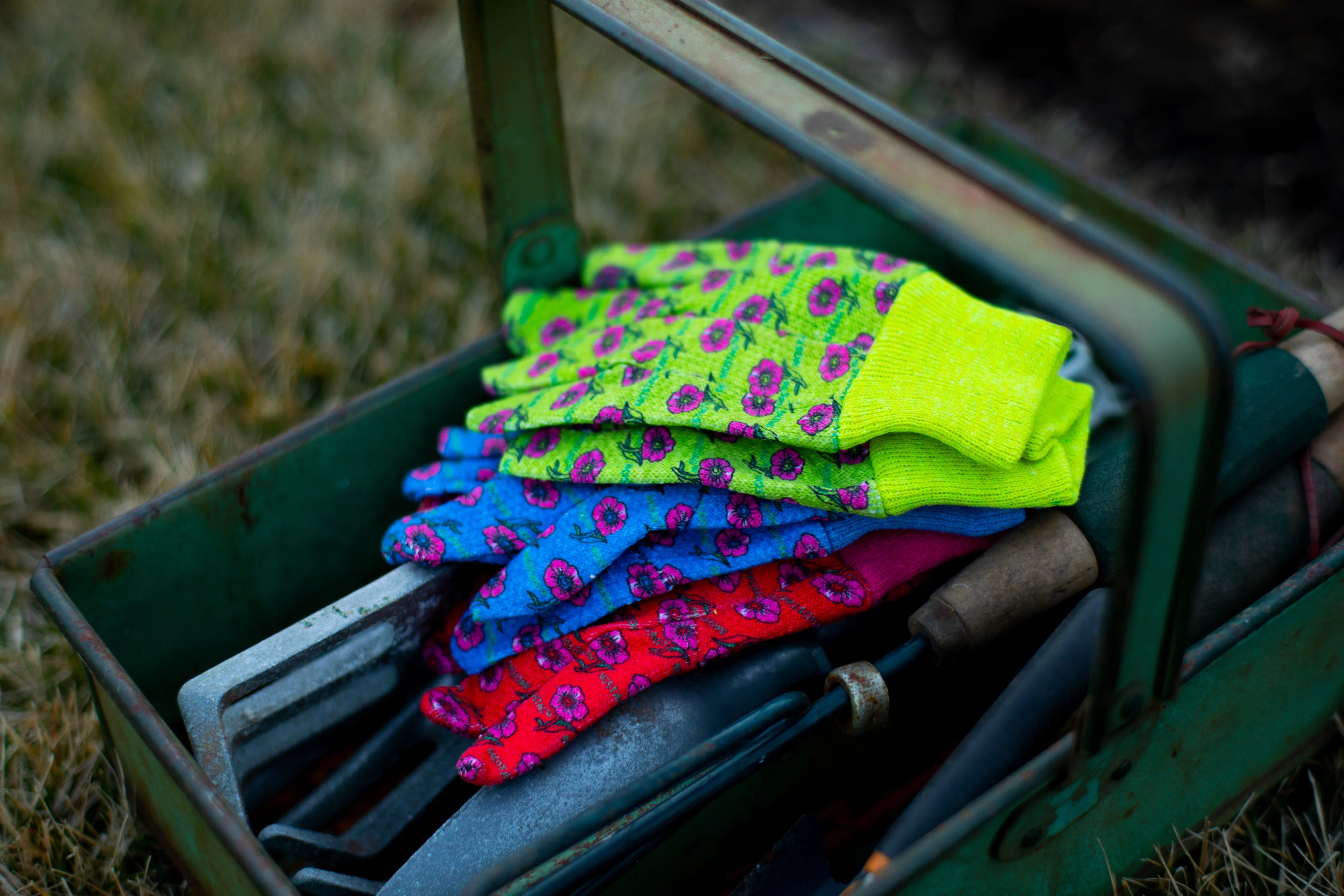 G & F Soft Jersey Kids Blue Green Color Garden Gloves 1823, Durable & Safe, 3 Pairs