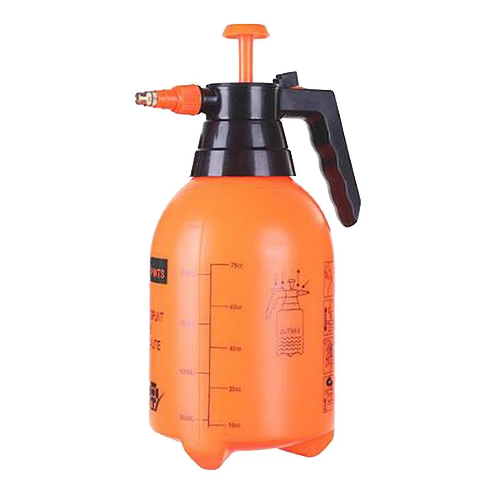 Manual Garden Sprayer, Lawn Pressure Pump Sprayer Bottle With Adjustable Nozzle Orange 2L
