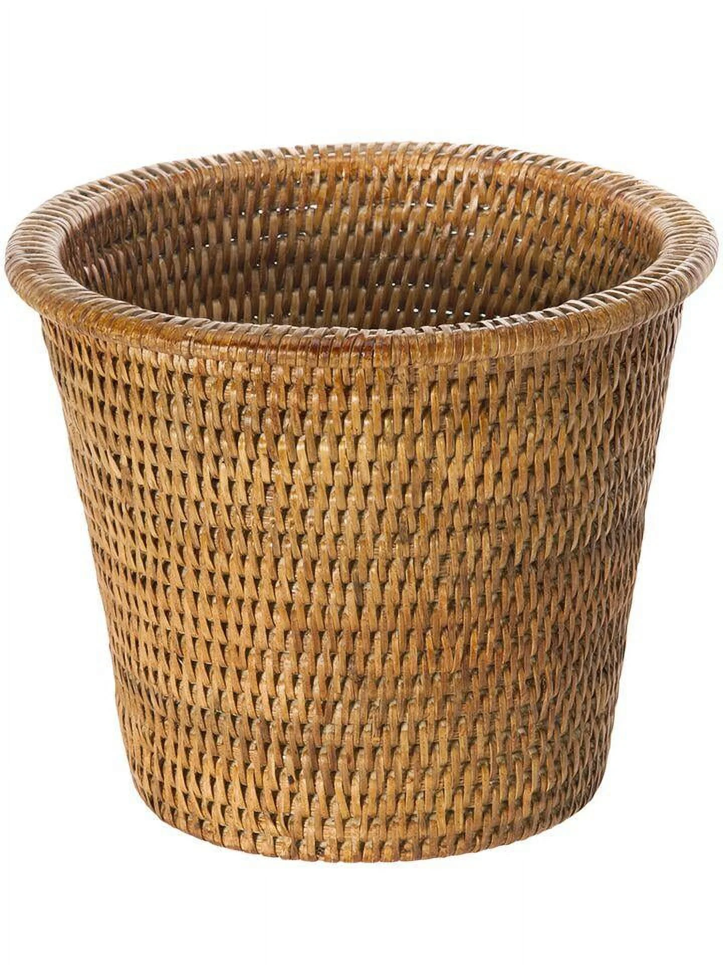 Kouboo La Jolla Rattan Indoor Planter Basket, Outdoor Planter Basket, Rattan Basket for Room Decoration, 8 Inches Diameter, Large / Honey Brown