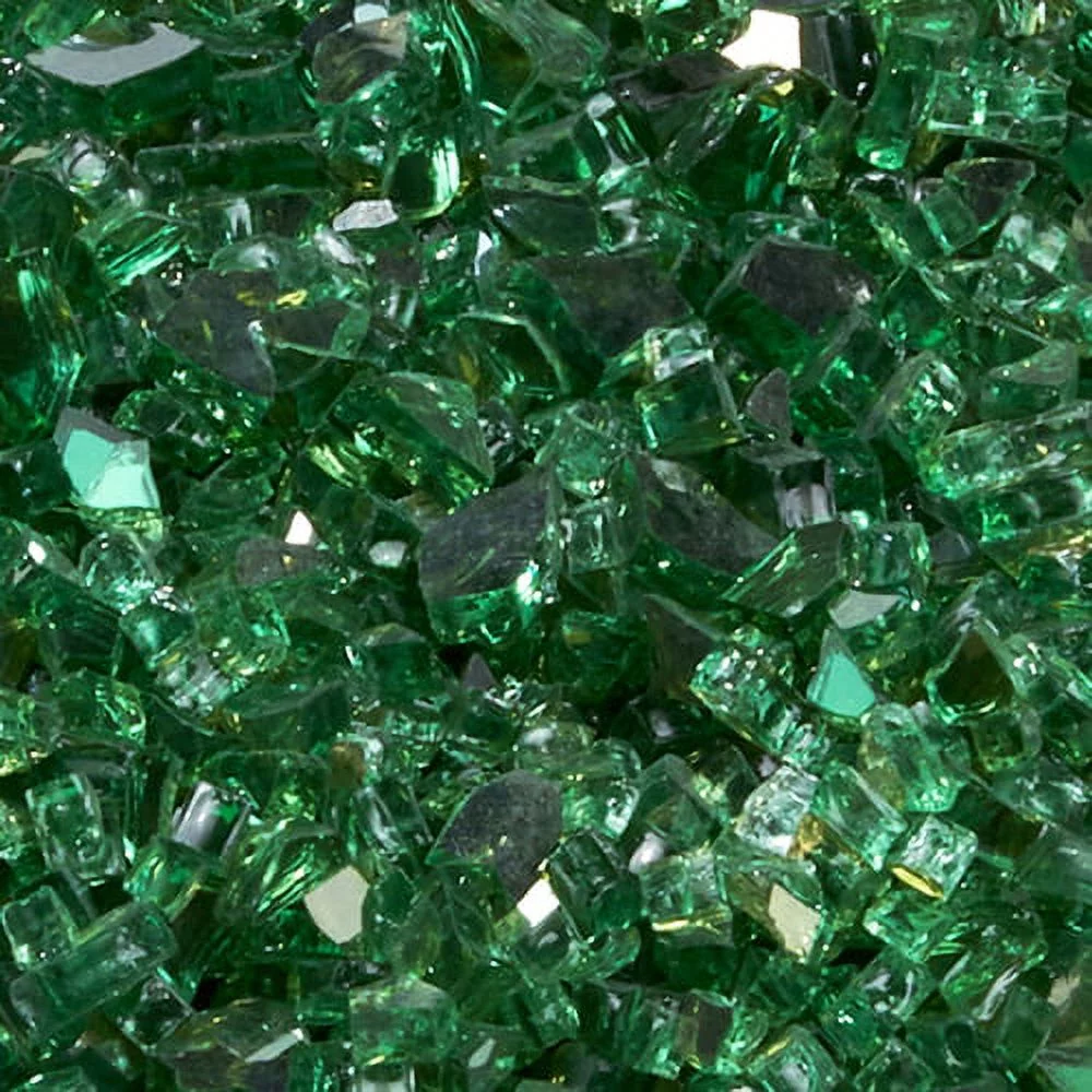 Duluth Forge 1/4 in. Premium Reflective Emerald Fire Glass - 10 lb. Bag Fire Pit Glass 14REMGM