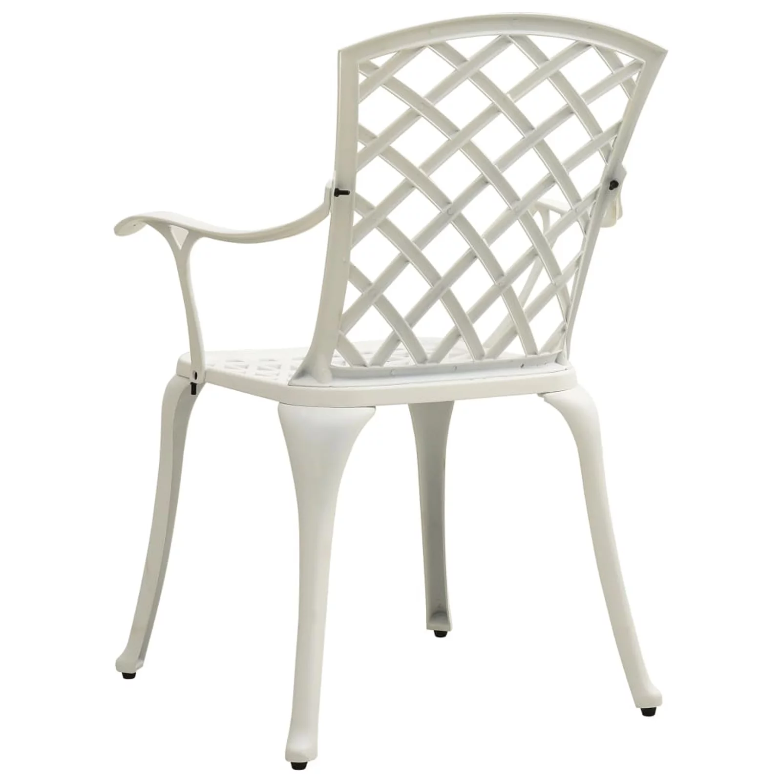 Andoer parcel,2 Pcs Cast Patio Chairs 2 Pcs Cast Aluminum Chairs 2 Pcs Cast Aluminum WhiteSofa Patio Chair Balcony Room Side Chair Balcony Patio Couch Patio White Side Chair Sofa Patio Couch