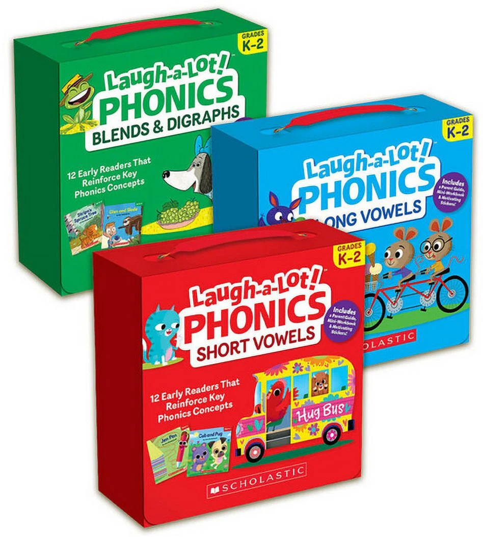 Laugh-a-Lot Phonics Parent Pack Collection : Laugh-a-Lot Phonics Short Vowels; Laugh-a-Lot Phonics Long Vowels; Laugh-a-Lot Phonics Blends & Digraphs by  Liza Charlesworth (3 Box Sets)