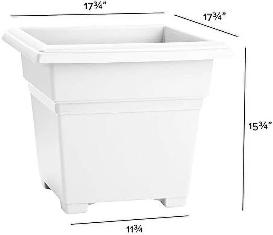 26182 Countryside Tub Planter, 18-Inch, White