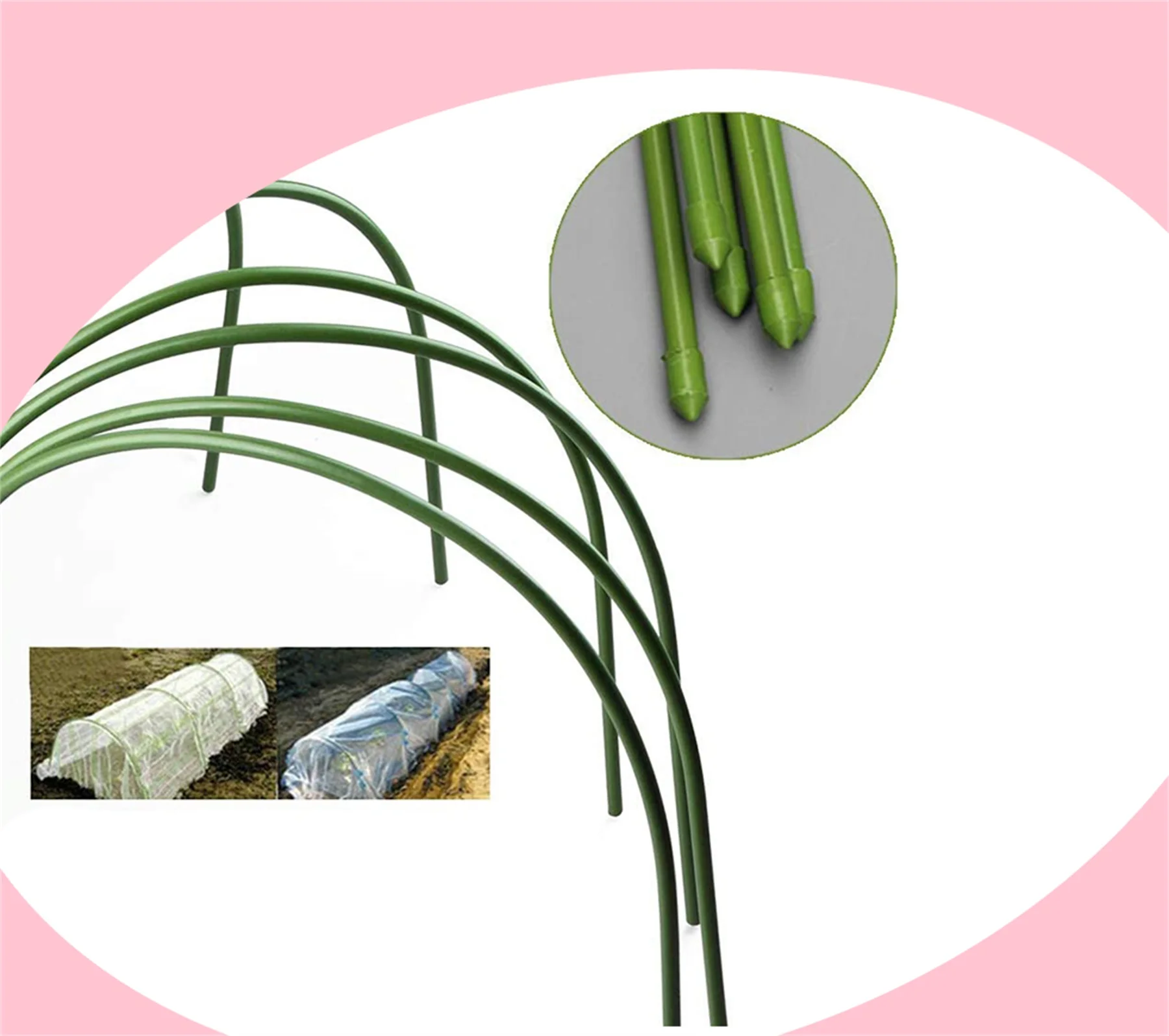 6 PCs Greenhouse Hoops Rust-Free Grow Tunnel
