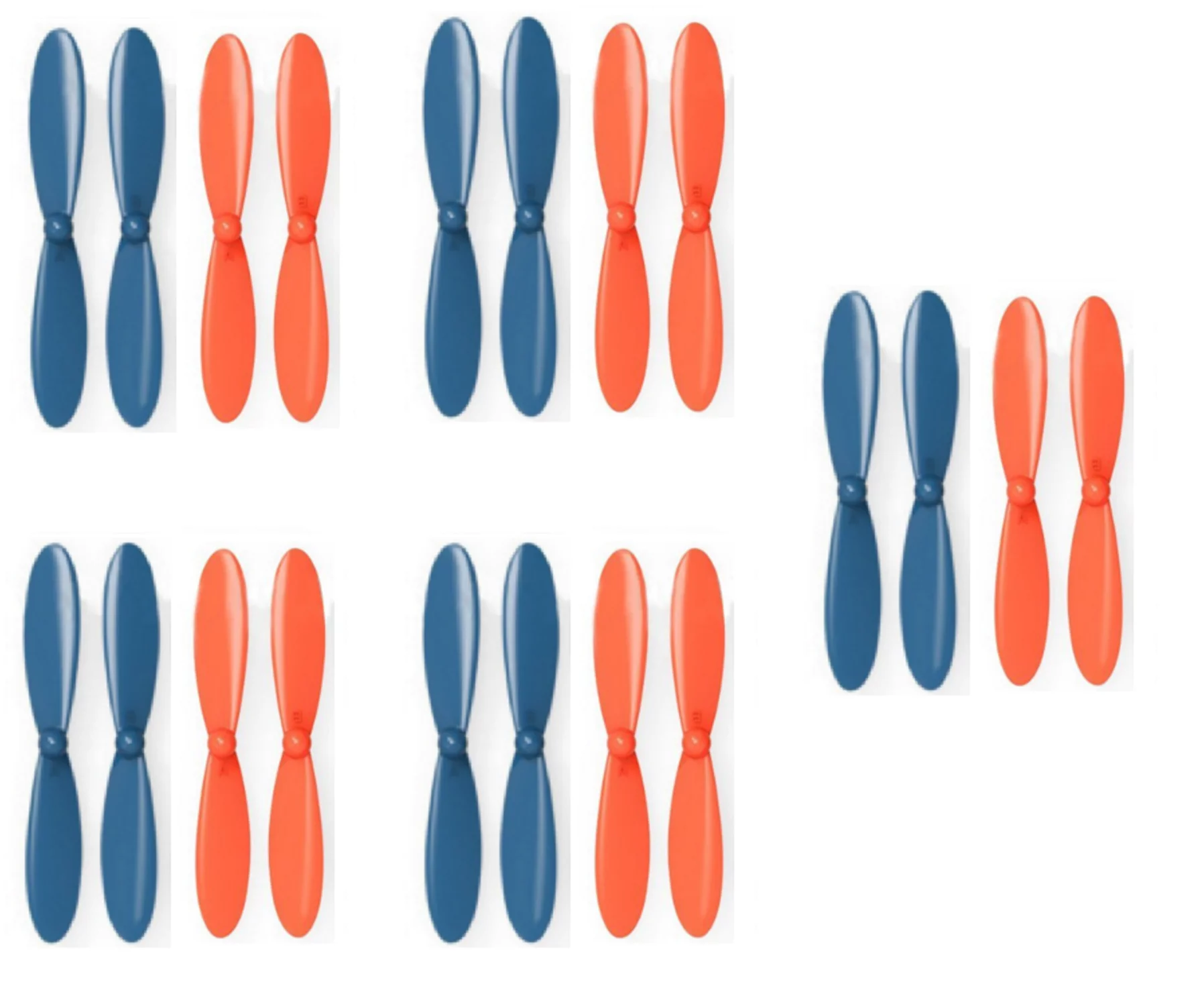 HobbyFlip Blue Orange Propeller Blades Props 5x Propellers Compatible with Walkera QR Ladybird V1 6-Axis