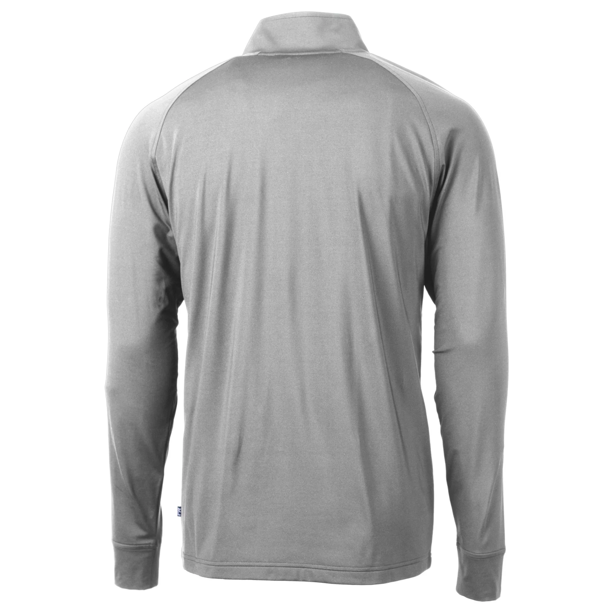 Men's Cutter & Buck  Gray Auburn Tigers Alumni Logo Adapt Eco Knit Stretch Recycled Quarter-Zip Pullover Top