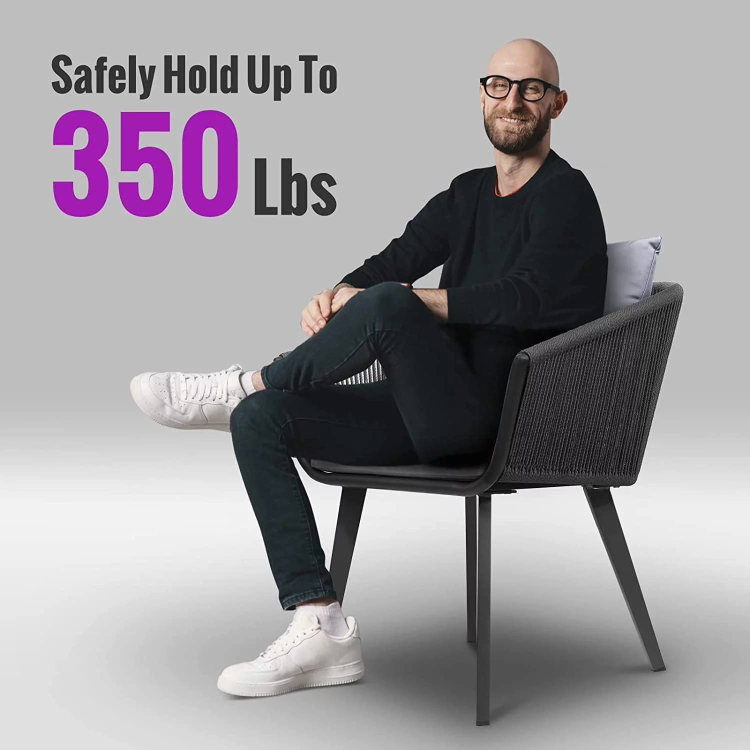 Wicker Dining Set  Handwoven Patio Table with 6 Chairs  Patio Furniture Set with All-Weather Aluminum Frame and Cushion