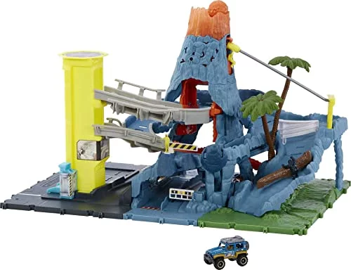 Matchbox Action Drivers Volcano Escape Playset With Lava Explosion