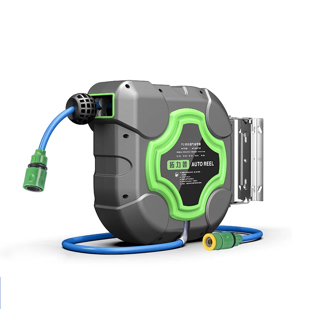 Suzicca Automatic Telescopic Hose Reel Car Wash Garden Irrigation Tube Holder Wall Mount High Pressure Waterpipes Roller Drum