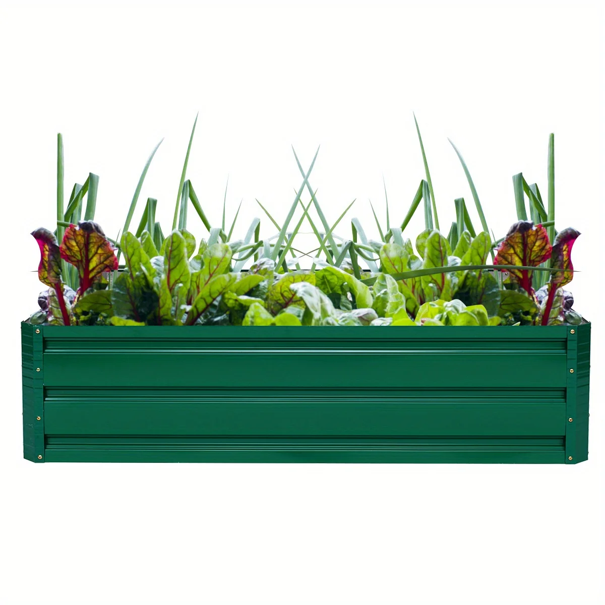 Patio Raised Garden Bed Vegetable Flower Planter Metal Plant Box Dark Green (47