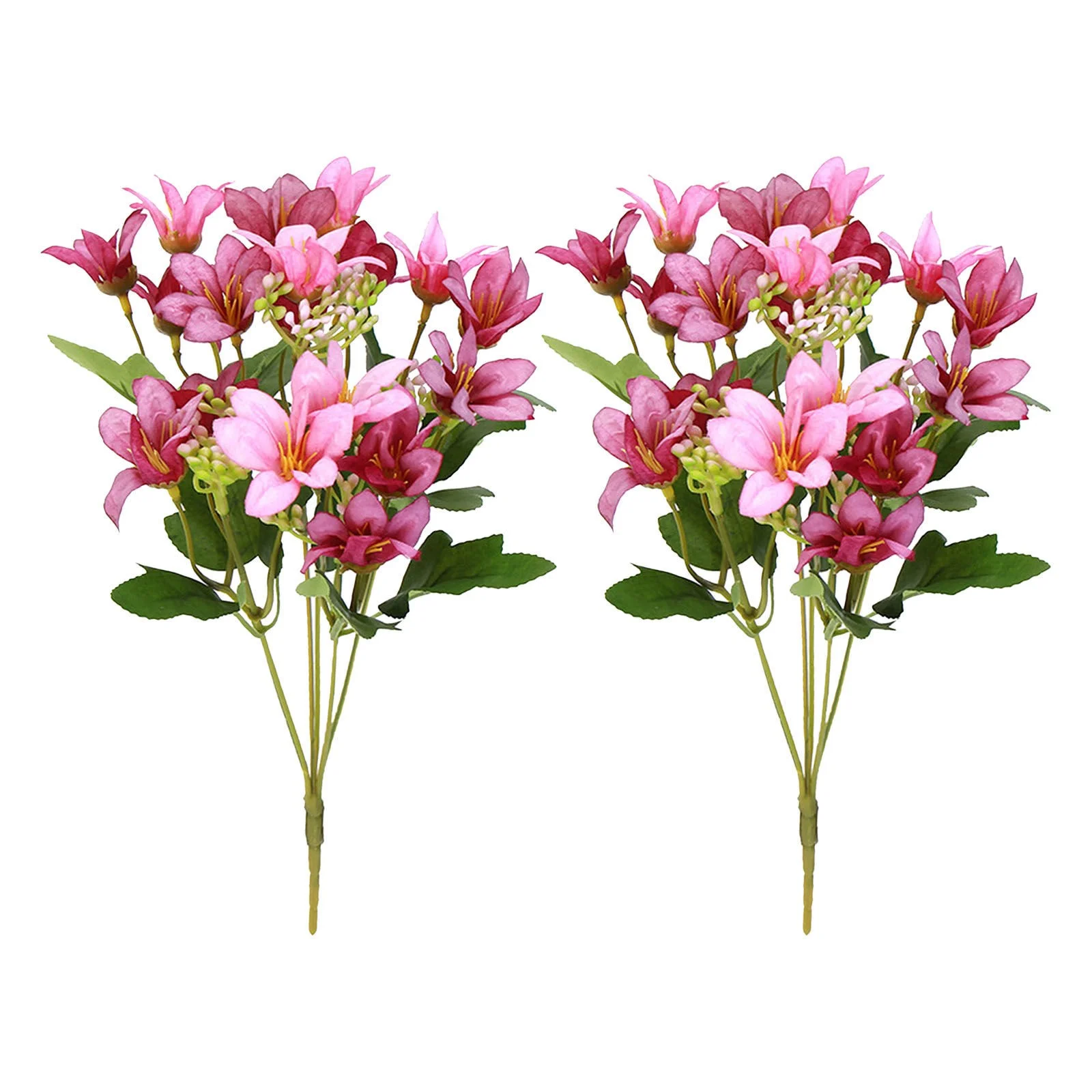 Yeetfub Faux flowers Silk Flowers 2pc Flower Lily Plant Decoration Home Decoration Decoration Decoration Photography Prop DIY Flower Bundle for Window Garden Office Patio Planter Pathway Front Porch