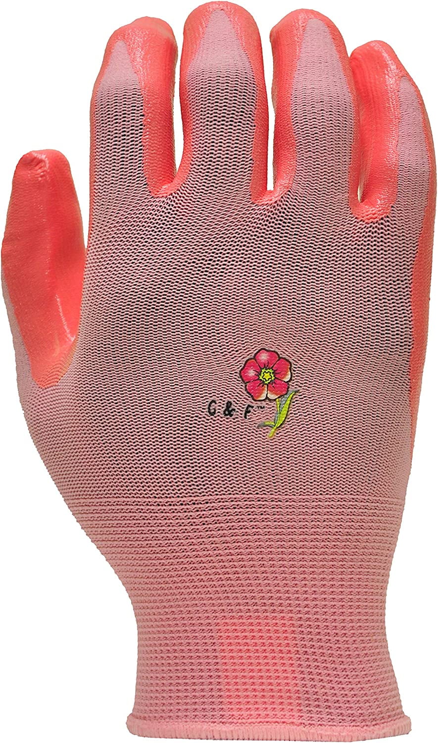 G & F Products Women's Gardening Gloves: Micro Foam Coating, Large 6 Pairs, 3 Assorted Multicolours