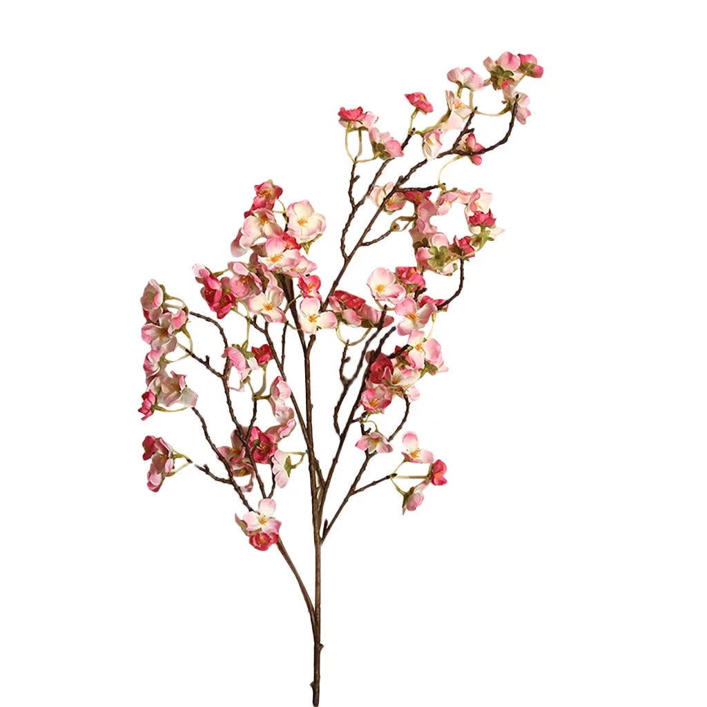 Follure artificial flowers Artificial Cherry Peach Blossom Fake Silk Flower Home Wedding Party Floral Decor C