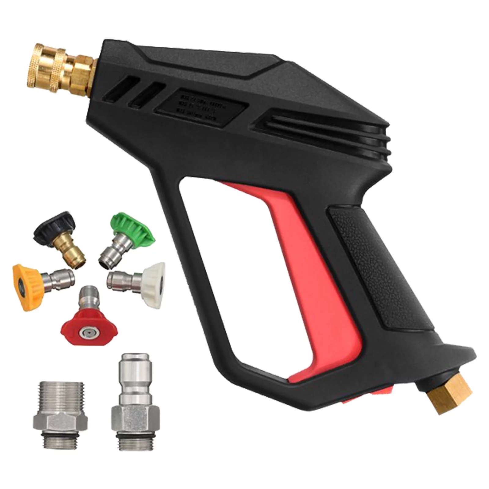 iju7gthy 4th of july outdoor Car Wash High Pressure WaterGun Garden Cleaning Kit One Shot Four Use M22 3/8 Quick Plug