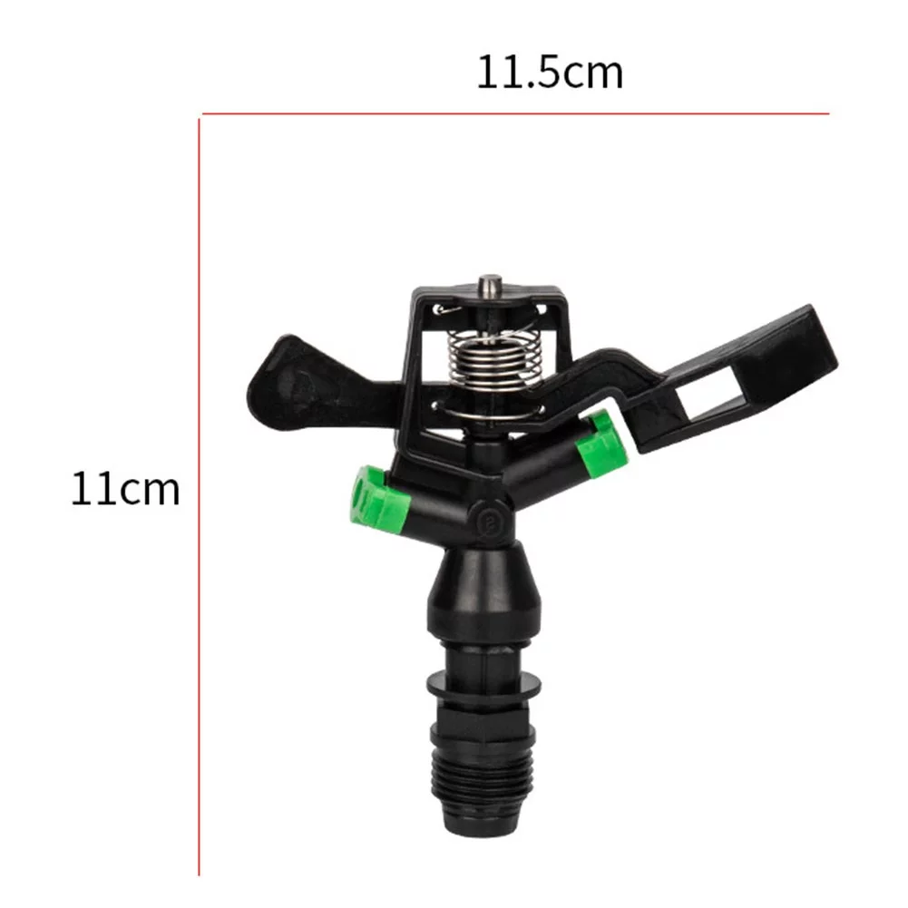 4x 1/2 Inch Plastic Impact Sprinkler 360° Rotation Head & Nozzle Lawn Irrigation