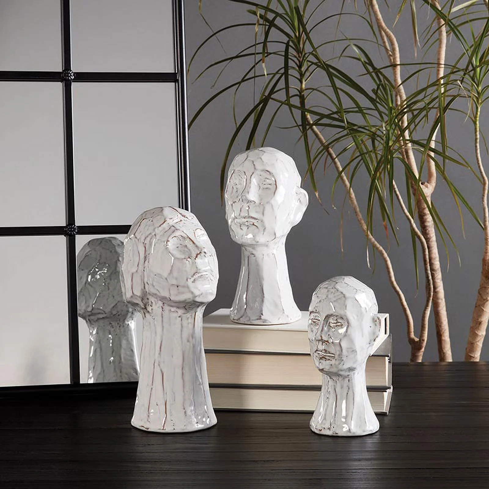 47th & Main DMR554 Glazed Face Pot - Small