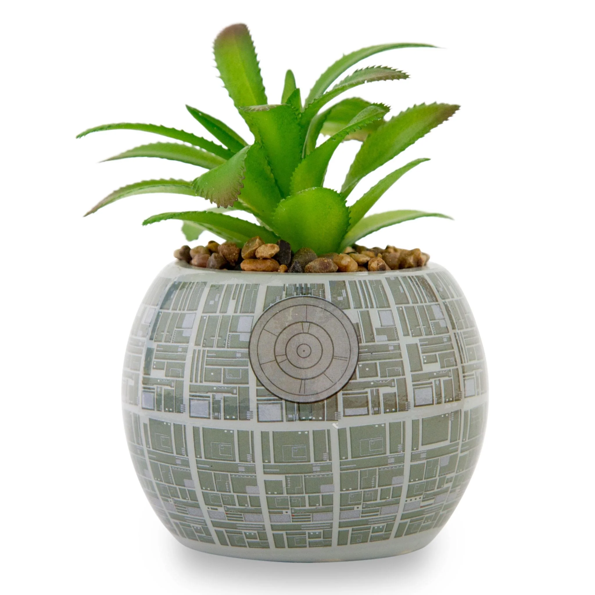 Star Wars Death Star 3-Inch Ceramic Mini Planter With Artificial Succulent