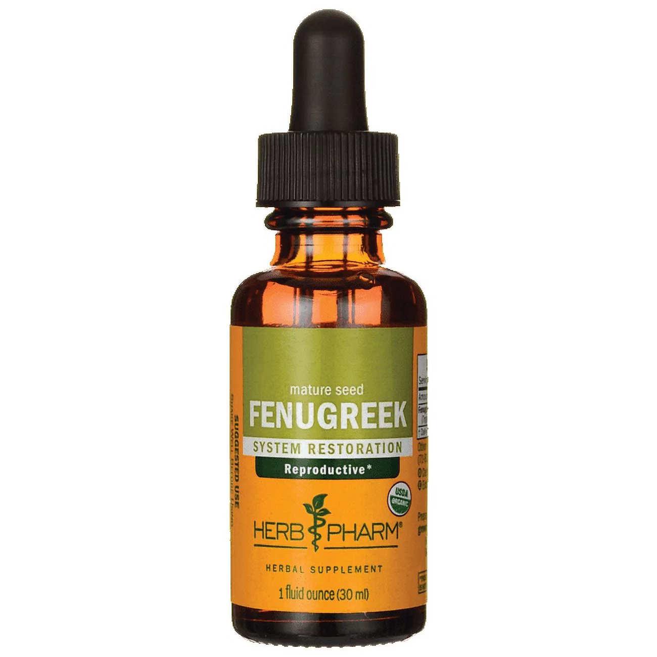 Herb Pharm Certified Organic Fenugreek Liquid Extract for Female Reproductive Support - 1 Ounce (DFENU01)