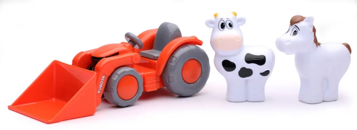 New Ray Kubota My Lil' Orange Tractor & Farm Animals SS-33073