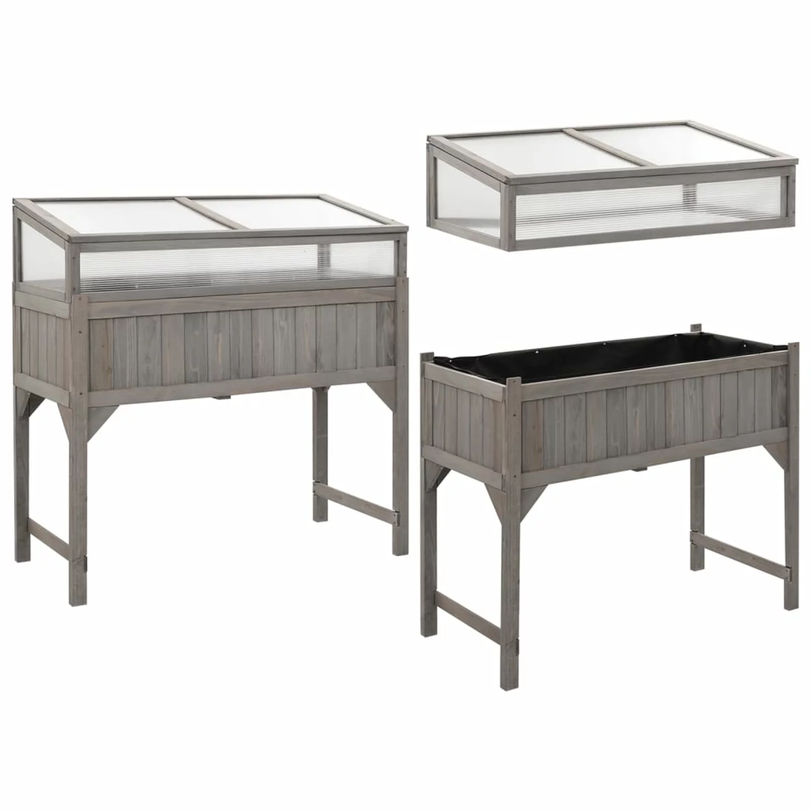 walmeck Raised Bed with Greenhouse 43.3