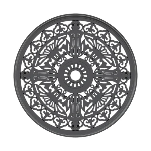 Buumin 3-Piece Set Of Cast Aluminum Patio Furniture With Black Frame