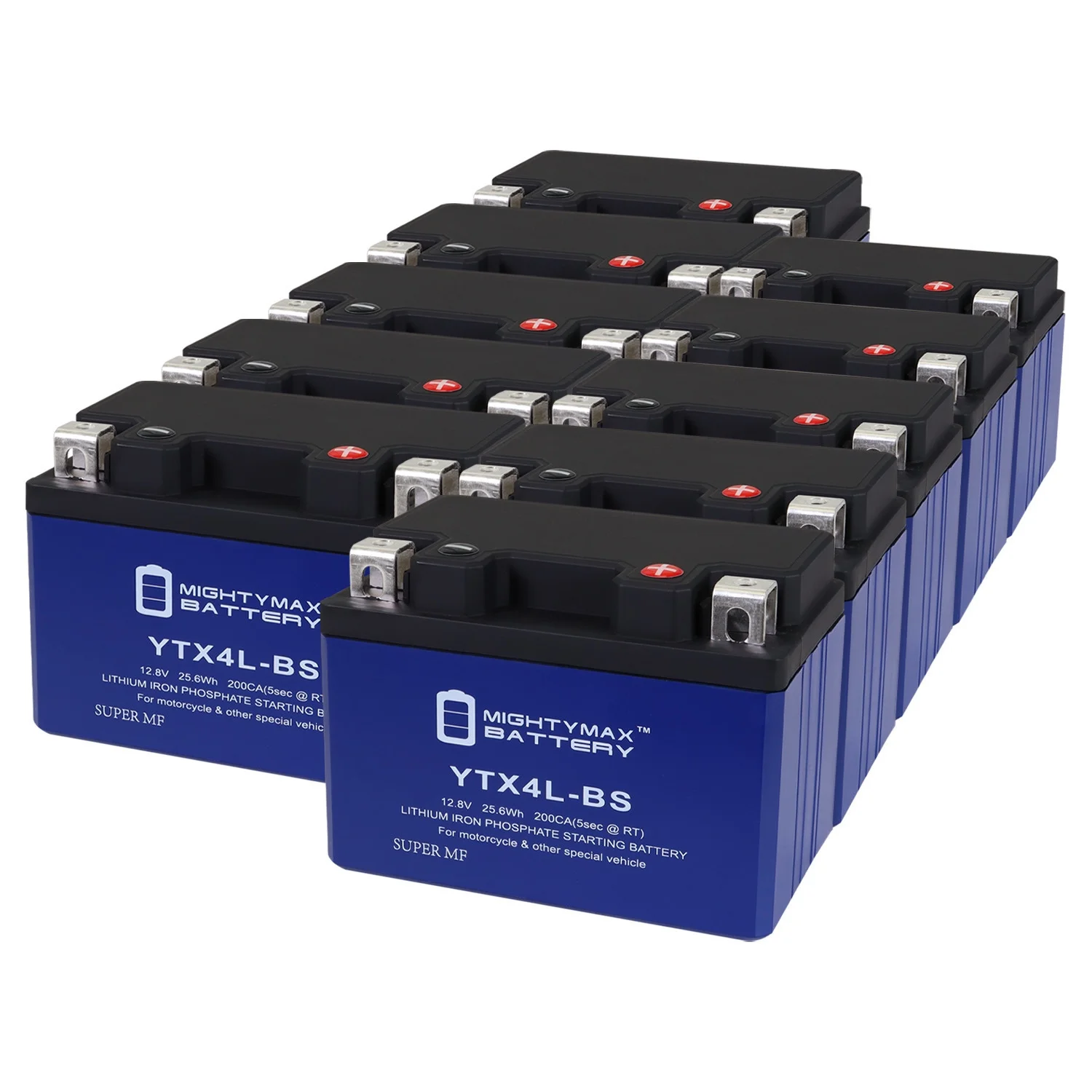 YTX4L-BS Lithium Replacement Battery Compatible with Husqvarna TX300 - 10 Pack