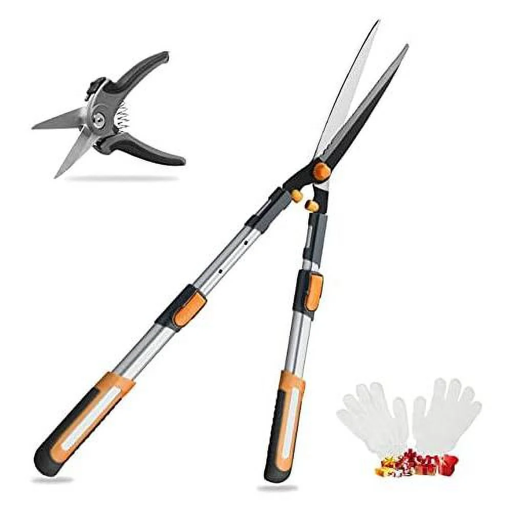 AIRAJ Telescopic Hedge Clippers & Shears,Extendable Hedge Clippers Heavy Duty,7.5