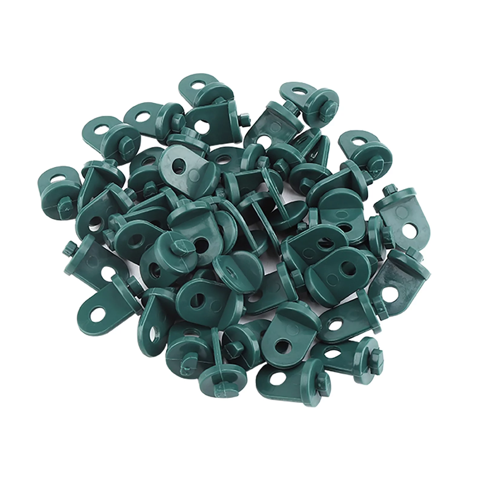 Greenhouse Accessories 50 PCS Plastic Greenhouse Hook Plant Flower Hanger (Green)