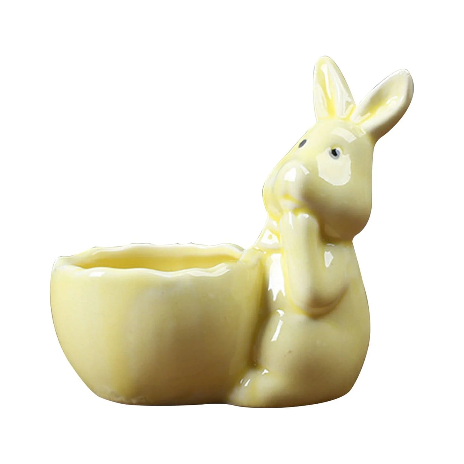 Easter Rabbit Mini Ceramic Succulent Pots Thumb Flower Pots For Small And Decorative Objects Flower Cages for Porch round Flower Pot Cover Flower Pot Moulds for Concrete Animal Flower