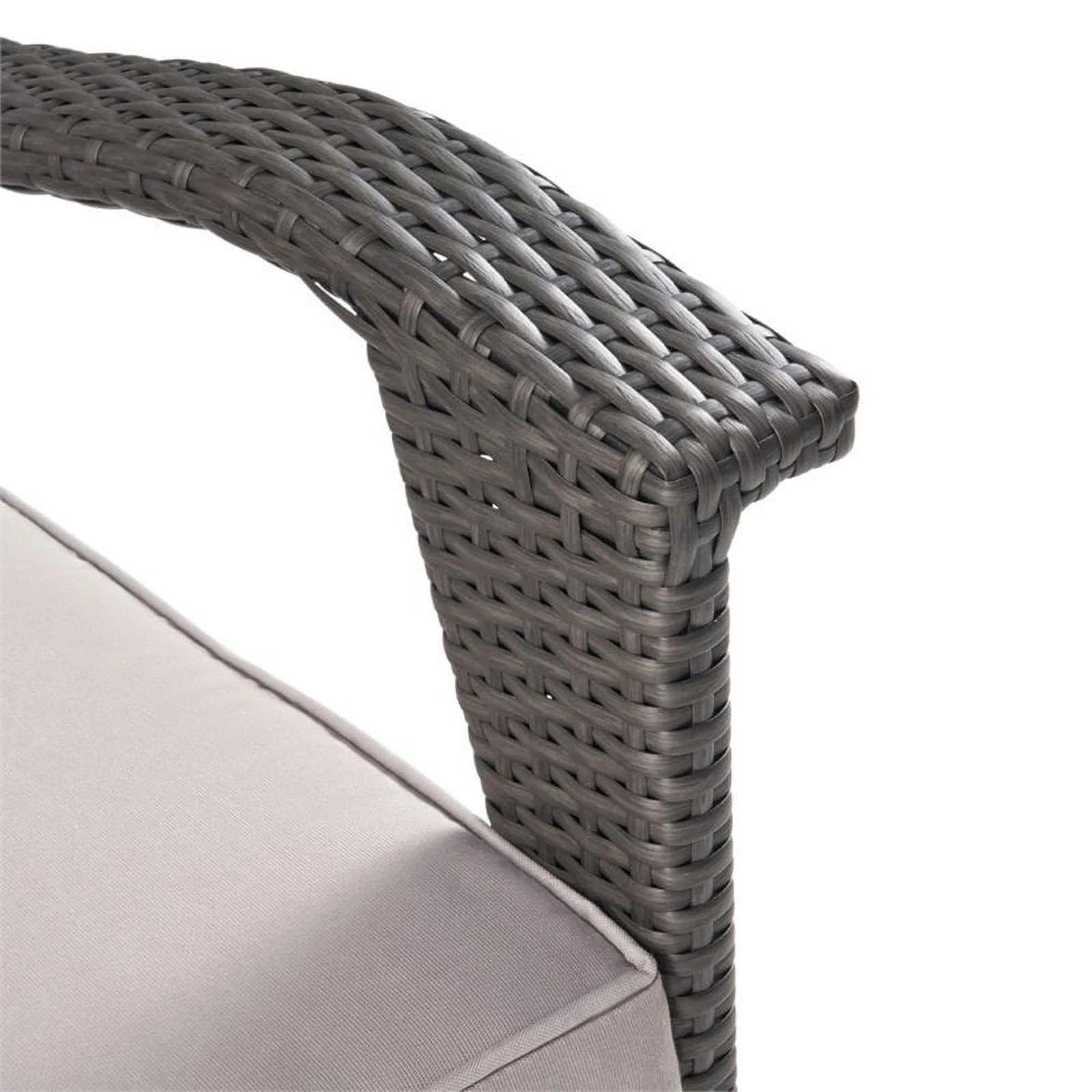 Noble House Kalo 5-Piece Outdoor Wicker/Metal Conversation Set in Light Gray