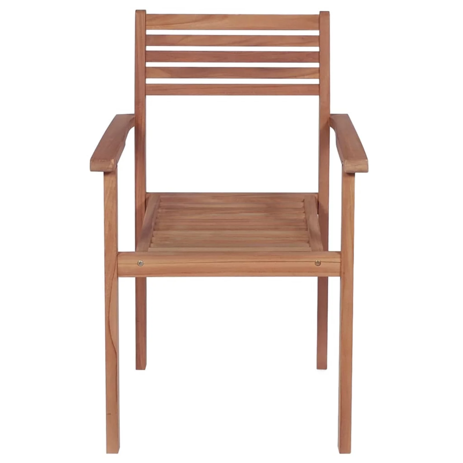 Dcenta Stackable Patio Chairs 8 pcs Solid Teak Wood