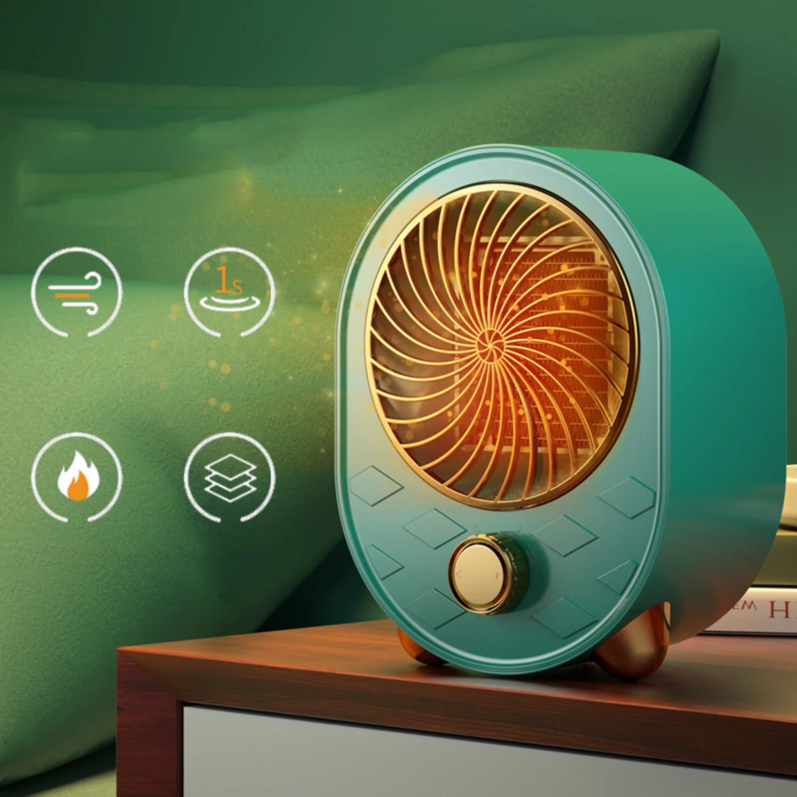 MVNSFEW Fireplace Heater Winter High Efficiency Quick Heat Office Home Convenient Portable Mini Heater