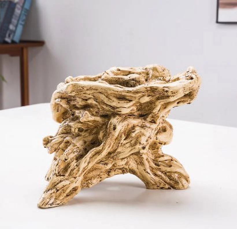 MVNSFEW round Flower Pot compatible with Macrame Hanger Green Planter Flowerpot Resin Root Like Flowerpot Personality Fleshy Flowerpot Family Gardening Tabletop Decora